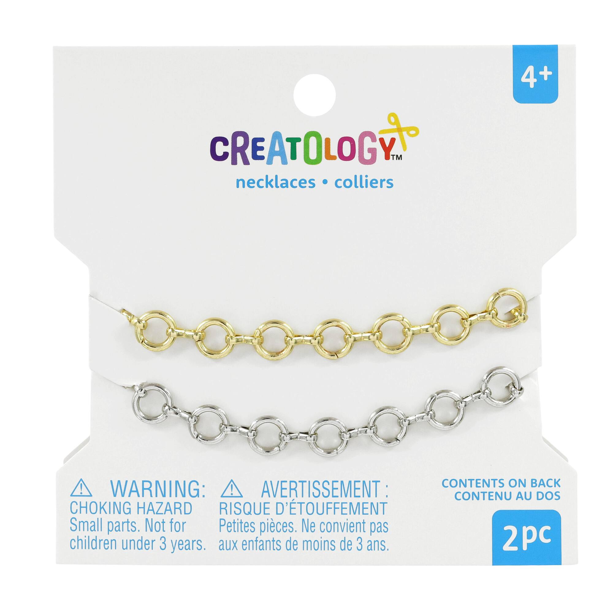 Gold & Silver Finish Round Jump Ring Necklaces by Creatology™